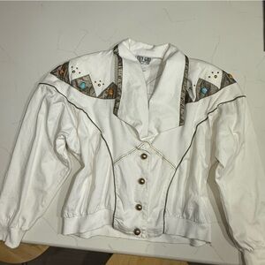Vintage White Western Jacket